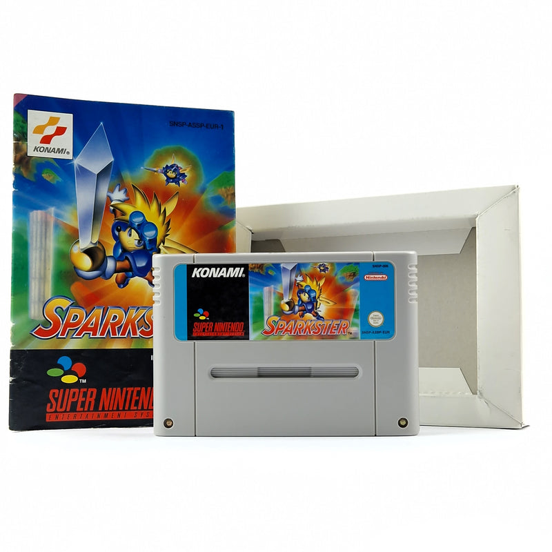 Super Nintendo Spiel : Sparkster + Anleitung - Modul / Cartridge / Manual  SNES