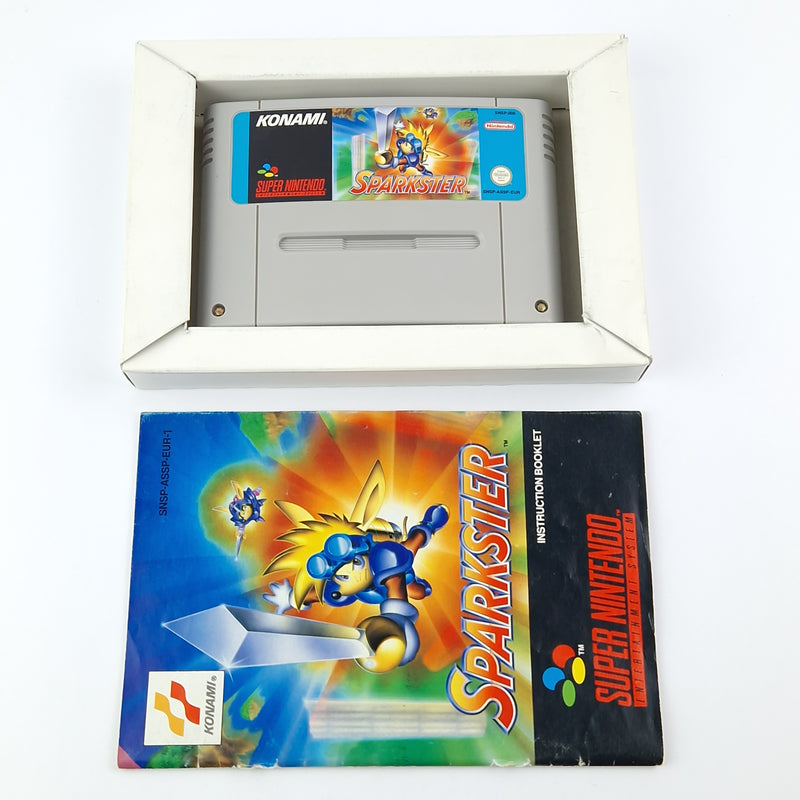 Super Nintendo Spiel : Sparkster + Anleitung - Modul / Cartridge / Manual  SNES