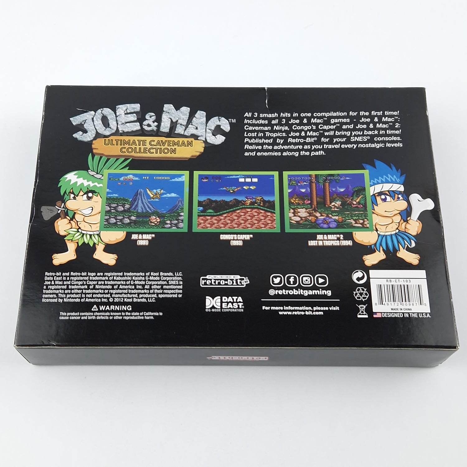 Super Nintendo Spiel : Joe & Mac Ultimate Caveman Collection - Retro-Bit Snes
