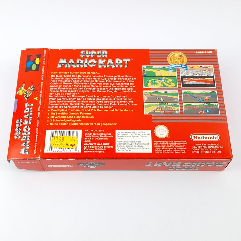 Super Nintendo Game: Super Mario Kart - Module Instructions OVP cib / SNES PAL NOE