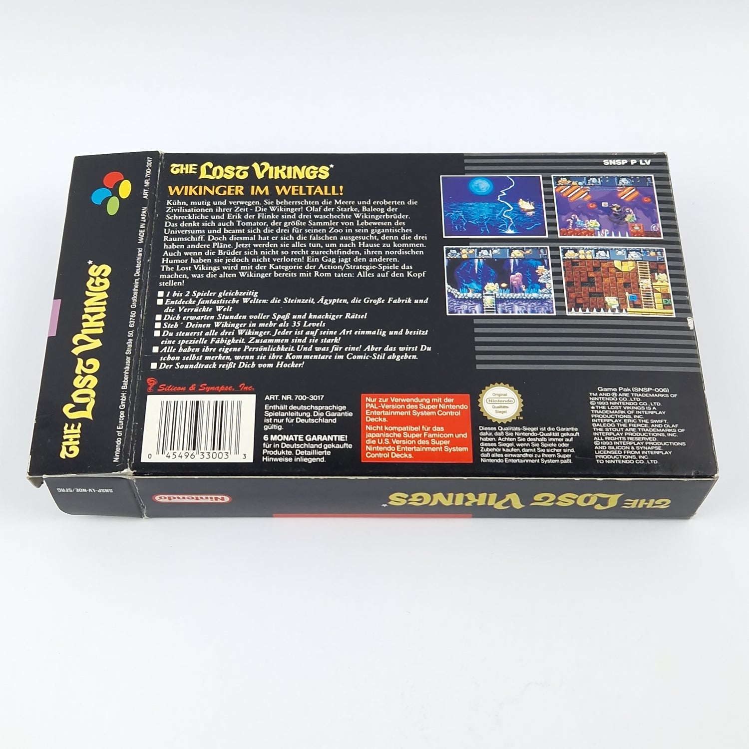 Super Nintendo Spiel : The Lost Vikings - Modul Anleitung OVP cib SNES NOE