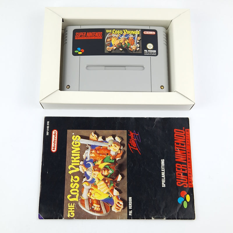 Super Nintendo Spiel : The Lost Vikings - Modul Anleitung OVP cib SNES NOE
