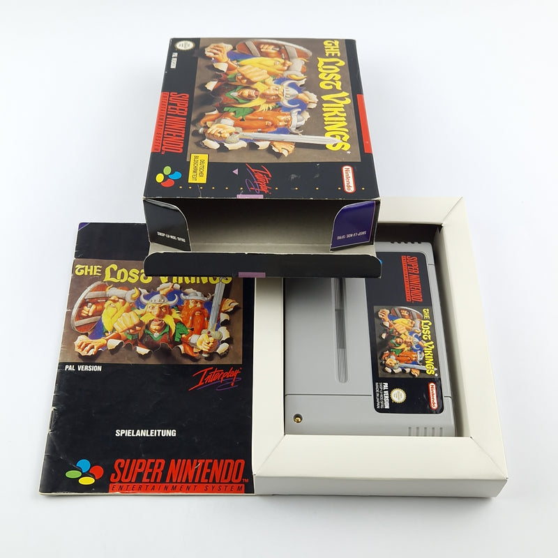 Super Nintendo Spiel : The Lost Vikings - Modul Anleitung OVP cib SNES NOE