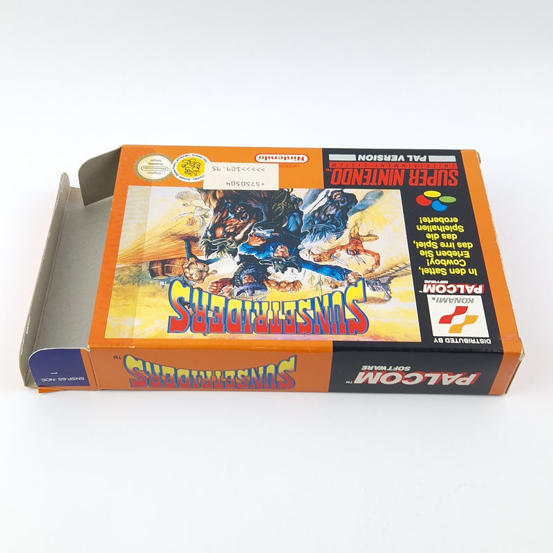 Super Nintendo Spiel : Sunsetriders - Modul Anleitung OVP cib / SNES PAL NOE