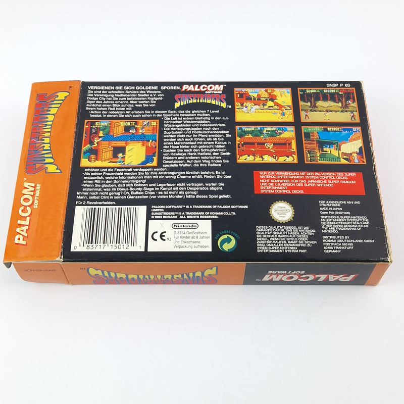 Super Nintendo Spiel : Sunsetriders - Modul Anleitung OVP cib / SNES PAL NOE