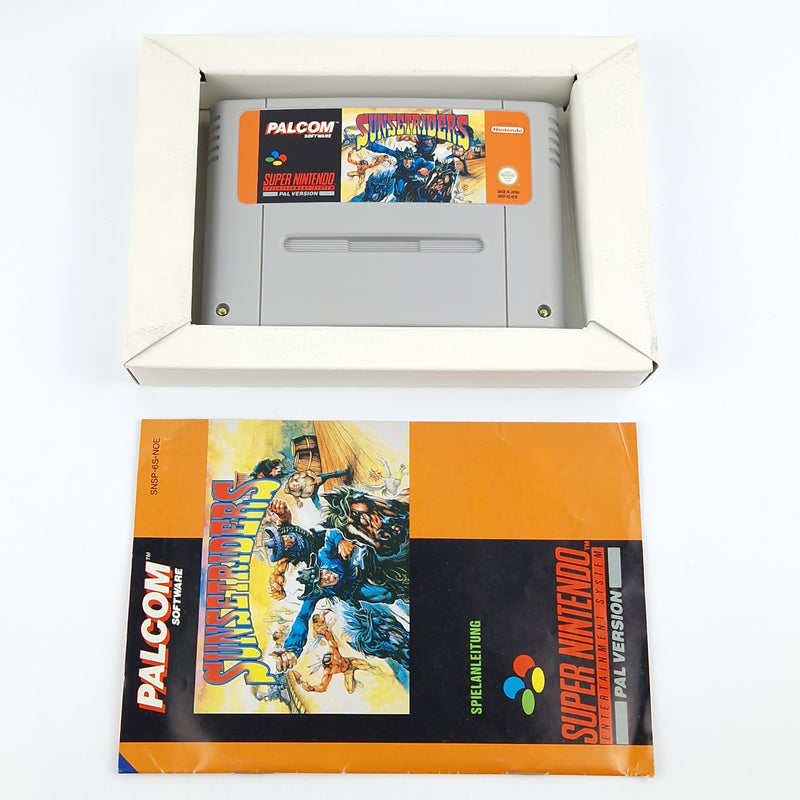 Super Nintendo Spiel : Sunsetriders - Modul Anleitung OVP cib / SNES PAL NOE
