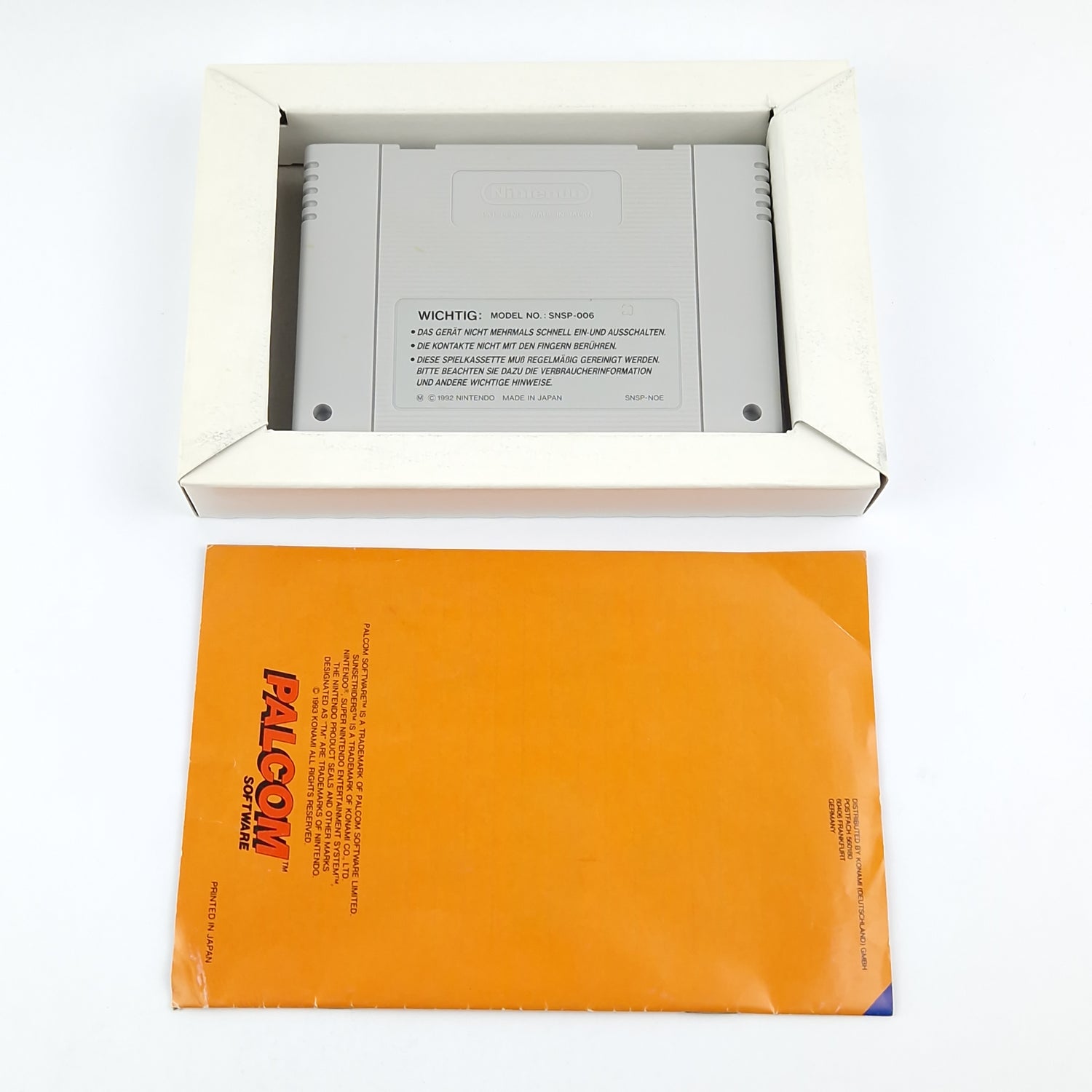 Super Nintendo Spiel : Sunsetriders - Modul Anleitung OVP cib / SNES PAL NOE