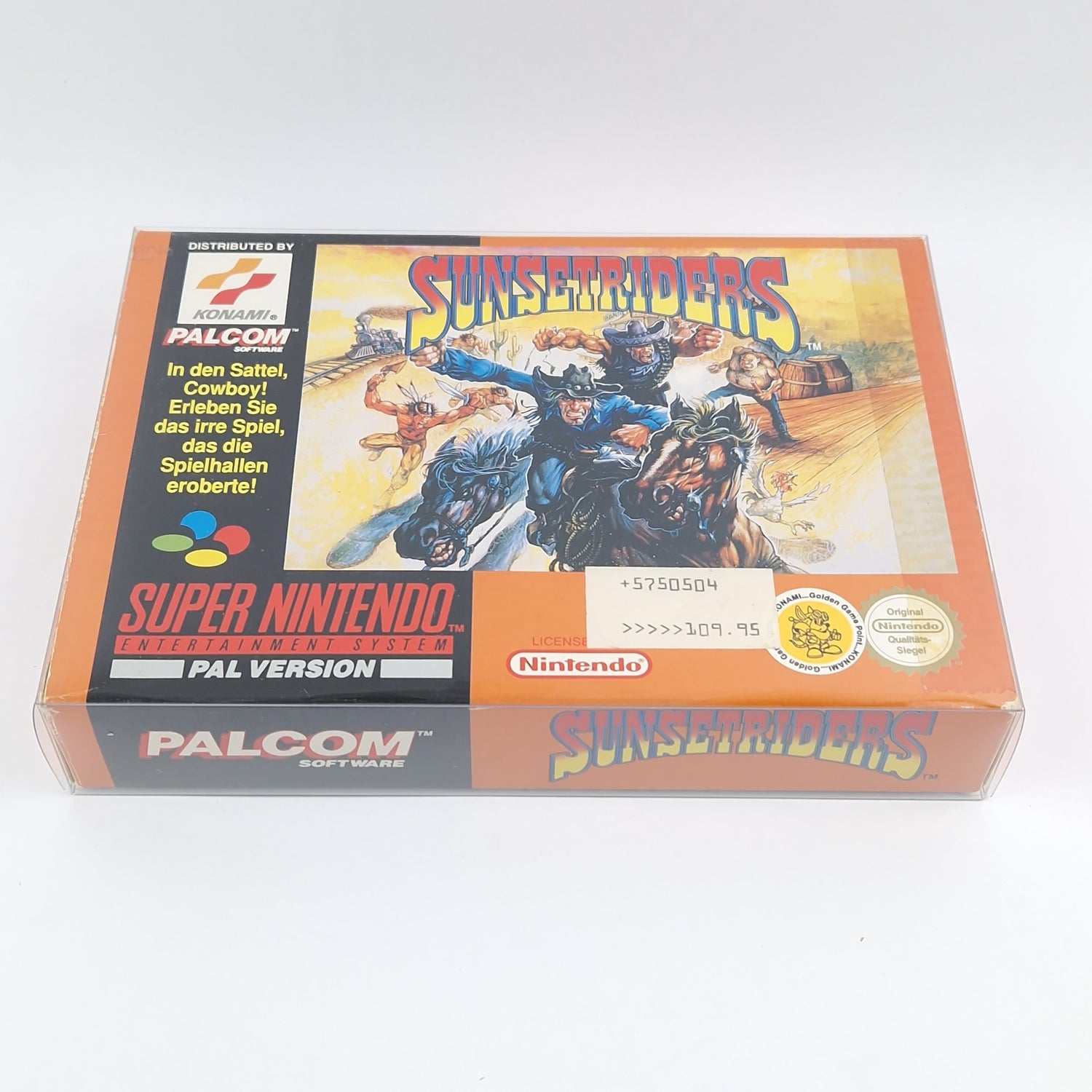 Super Nintendo Spiel : Sunsetriders - Modul Anleitung OVP cib / SNES PAL NOE
