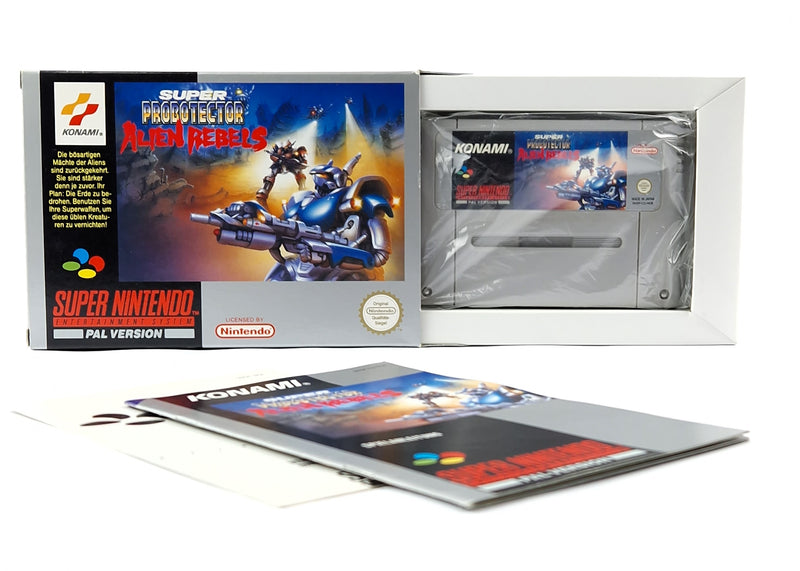 Super Nintendo Spiel : Super Probotector Alien Rebels - Modul Anleitung OVP SNES