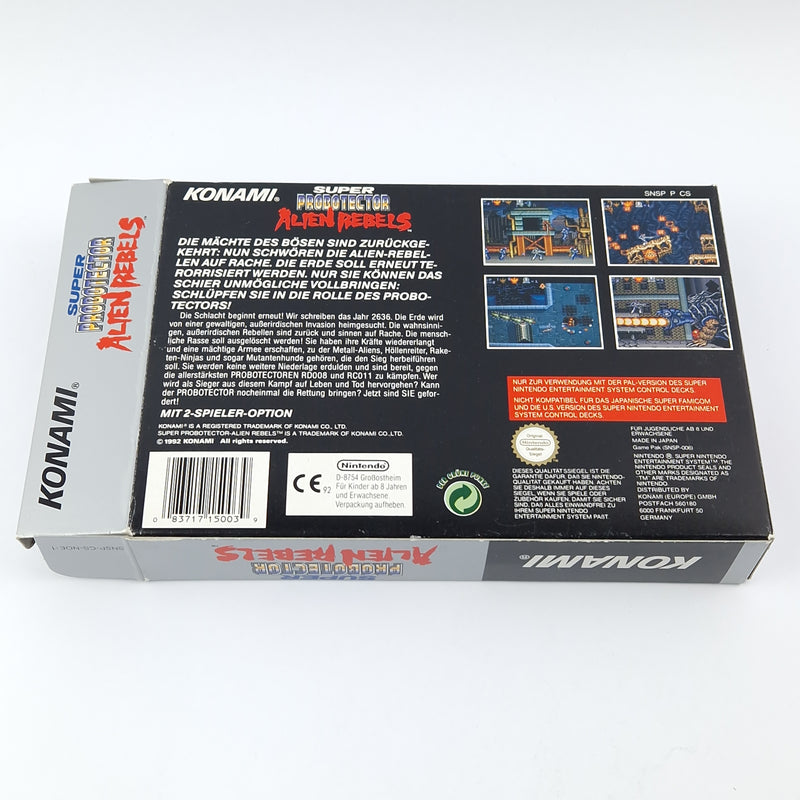 Super Nintendo Spiel : Super Probotector Alien Rebels - Modul Anleitung OVP SNES