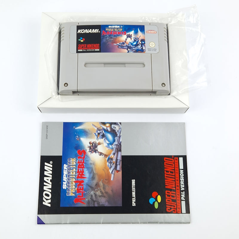 Super Nintendo Spiel : Super Probotector Alien Rebels - Modul Anleitung OVP SNES