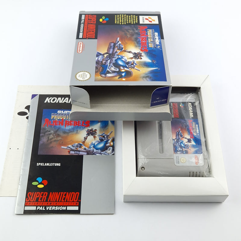 Super Nintendo Spiel : Super Probotector Alien Rebels - Modul Anleitung OVP SNES