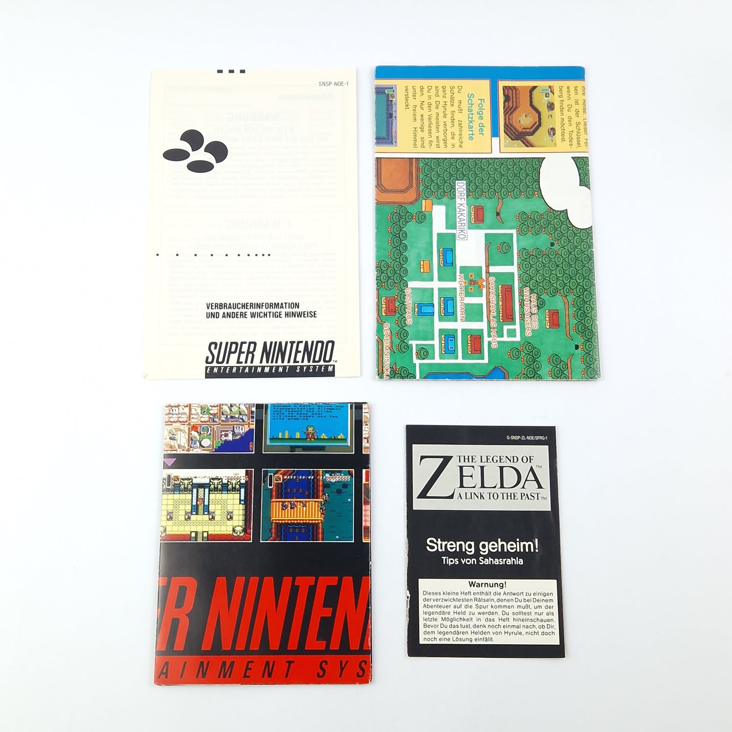 Super Nintendo Spiel : Zelda a link to the Past - Modul Anleitung Karte OVP SNES