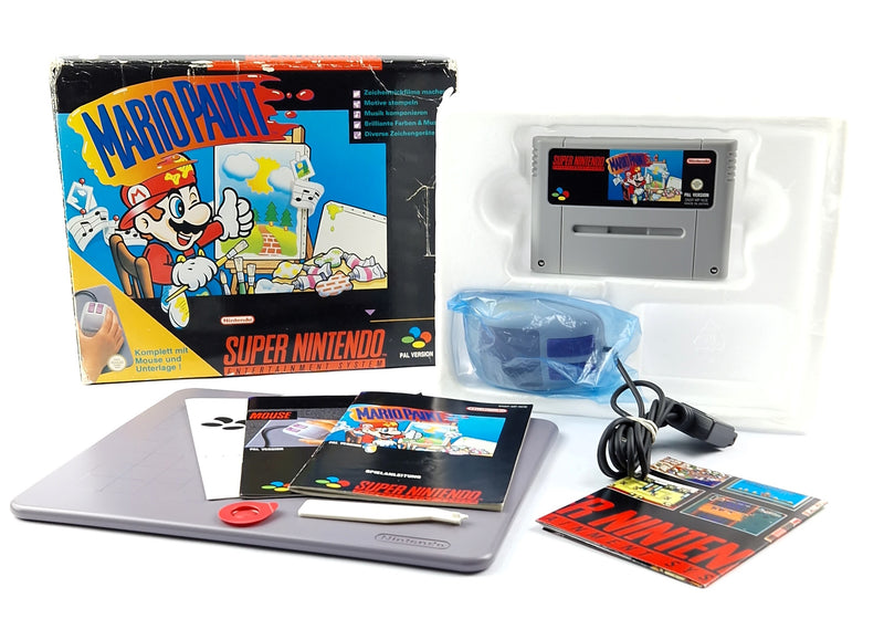 Super Nintendo Spiel : Mario Paint - Modul Anleitung Mousepad Maus OVP SNES NOE