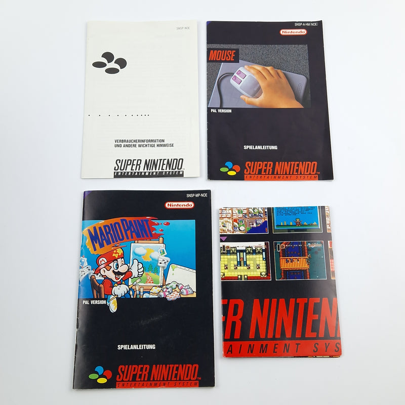 Super Nintendo Spiel : Mario Paint - Modul Anleitung Mousepad Maus OVP SNES NOE