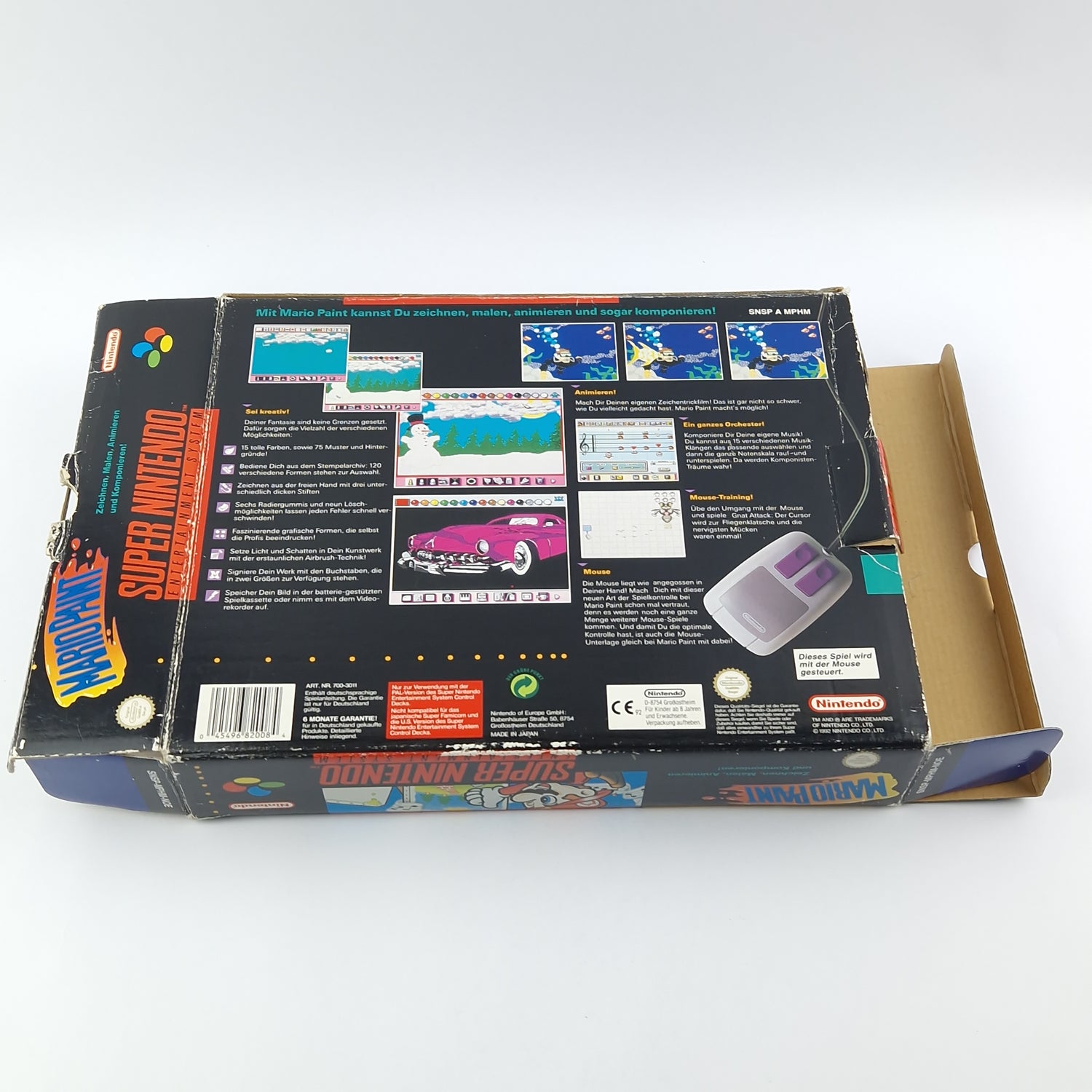 Super Nintendo Spiel : Mario Paint - Modul Anleitung Mousepad Maus OVP SNES NOE