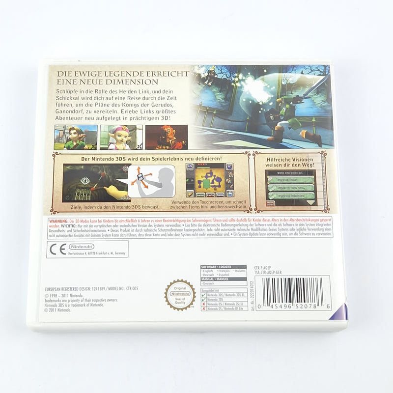 Nintendo 3DS Spiel : Zelda Ocarina of Time 3D - Modul Anleitung OVP / 3 DS 2DS