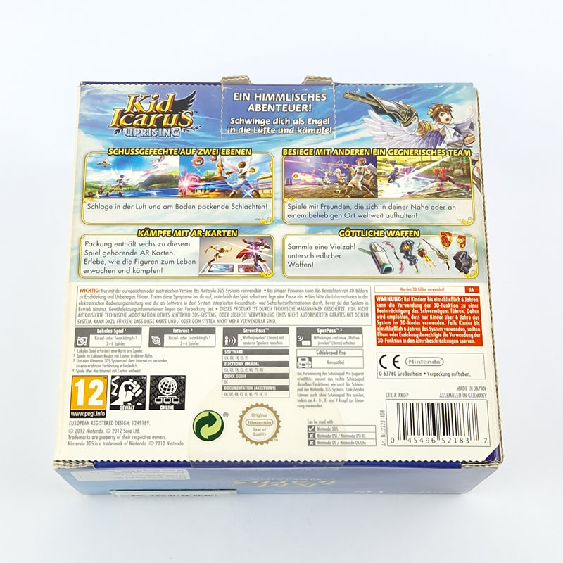 Nintendo 3DS game: Kid Icarus Uprising + 3DS standee + AR cards - original packaging
