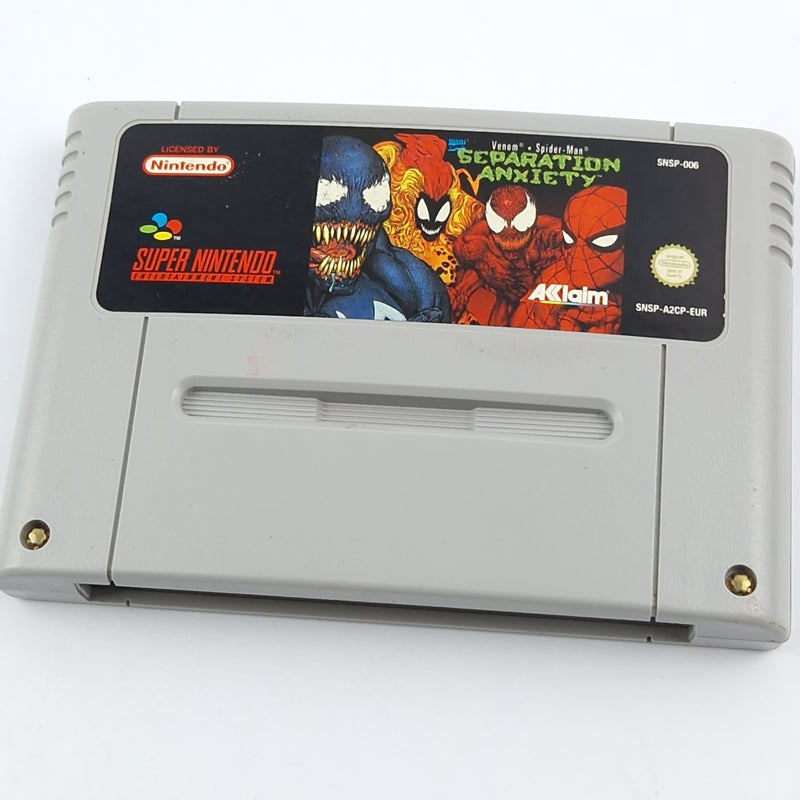 Super Nintendo Spiel : Venom Spider-Man Separation Anxiety - SNES Modul PAL EUR