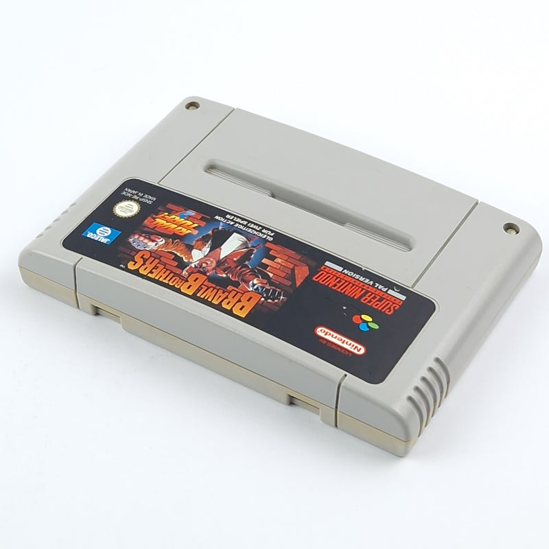 Super Nintendo Game: Brawl Brothers Rival Turf - SNES Module Cartridge NOE