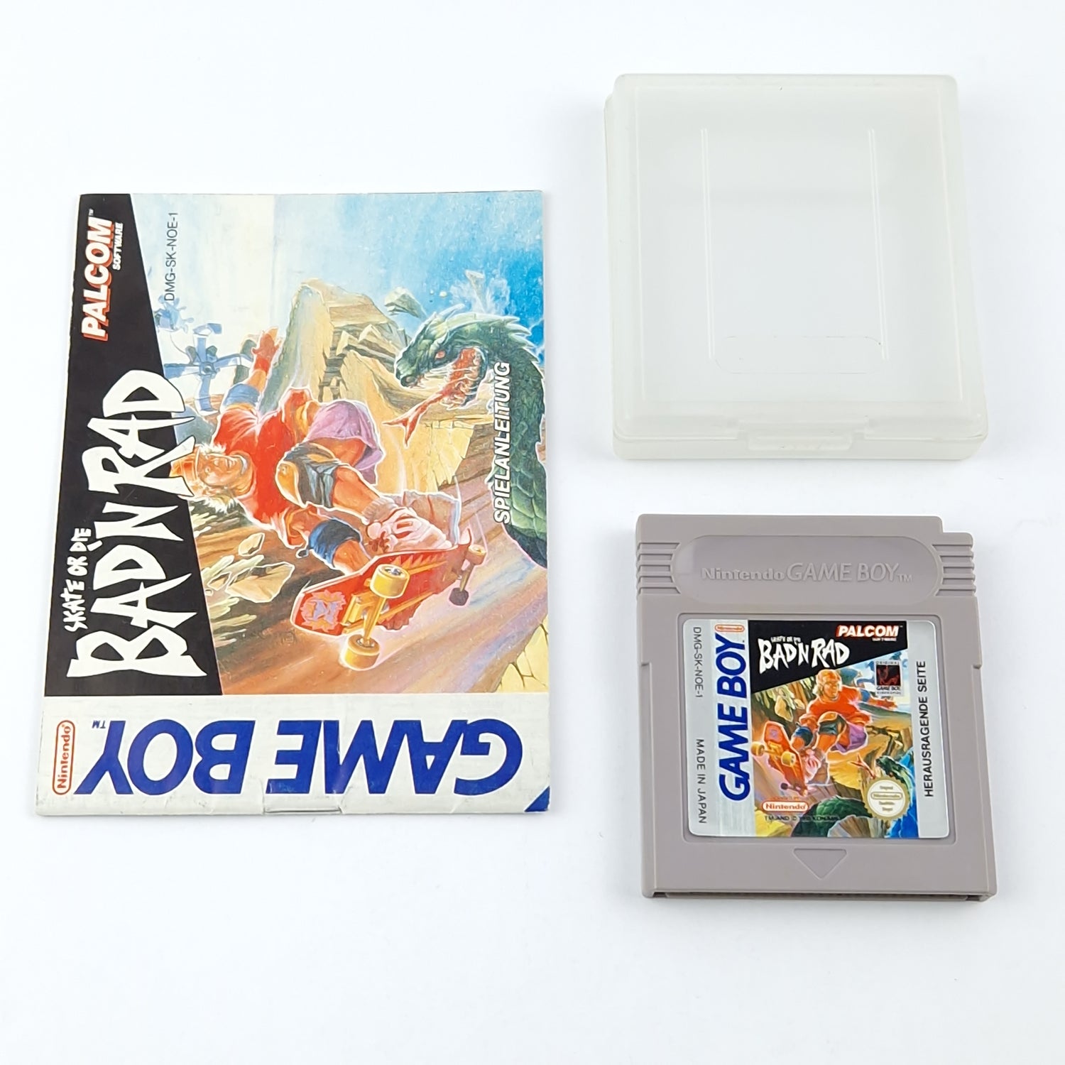 Nintendo Game Boy Classic Game: Bad N Rad + Instructions - Module Cartridge NOE-1