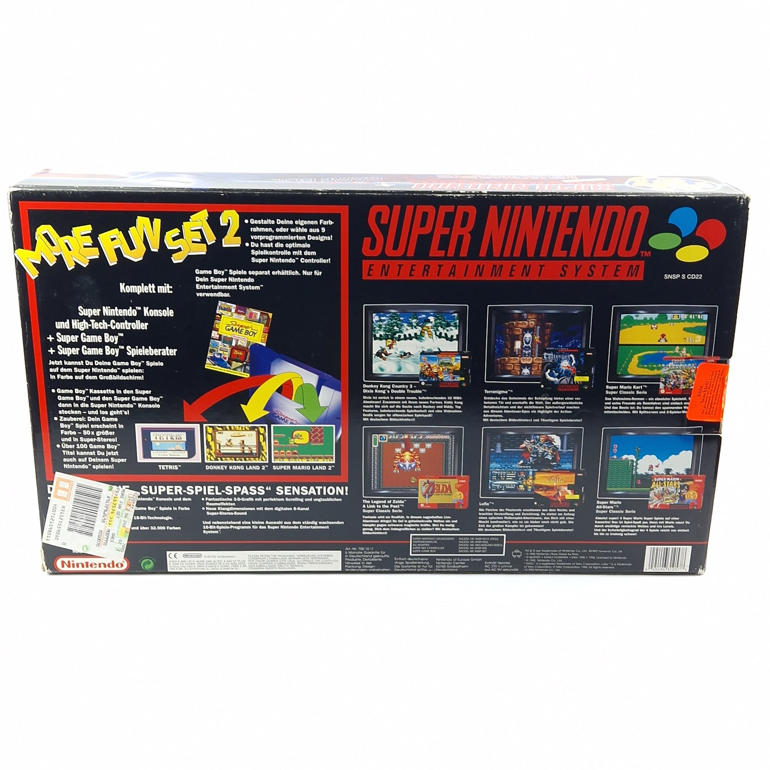 Super Nintendo Console: SNES More FUN Set 2 - OVP Console / incomplete