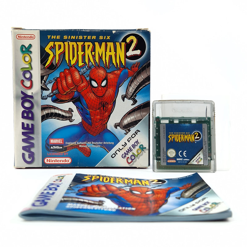 Nintendo Game Boy Color Game: The Sinister Six Spider-Man 2 / OVP GBC EUR