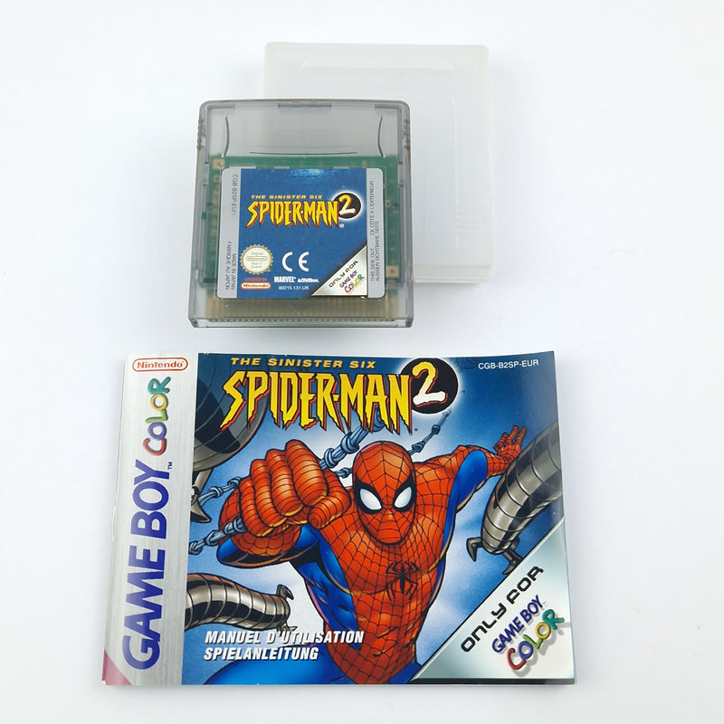 Nintendo Game Boy Color Game: The Sinister Six Spider-Man 2 / OVP GBC EUR