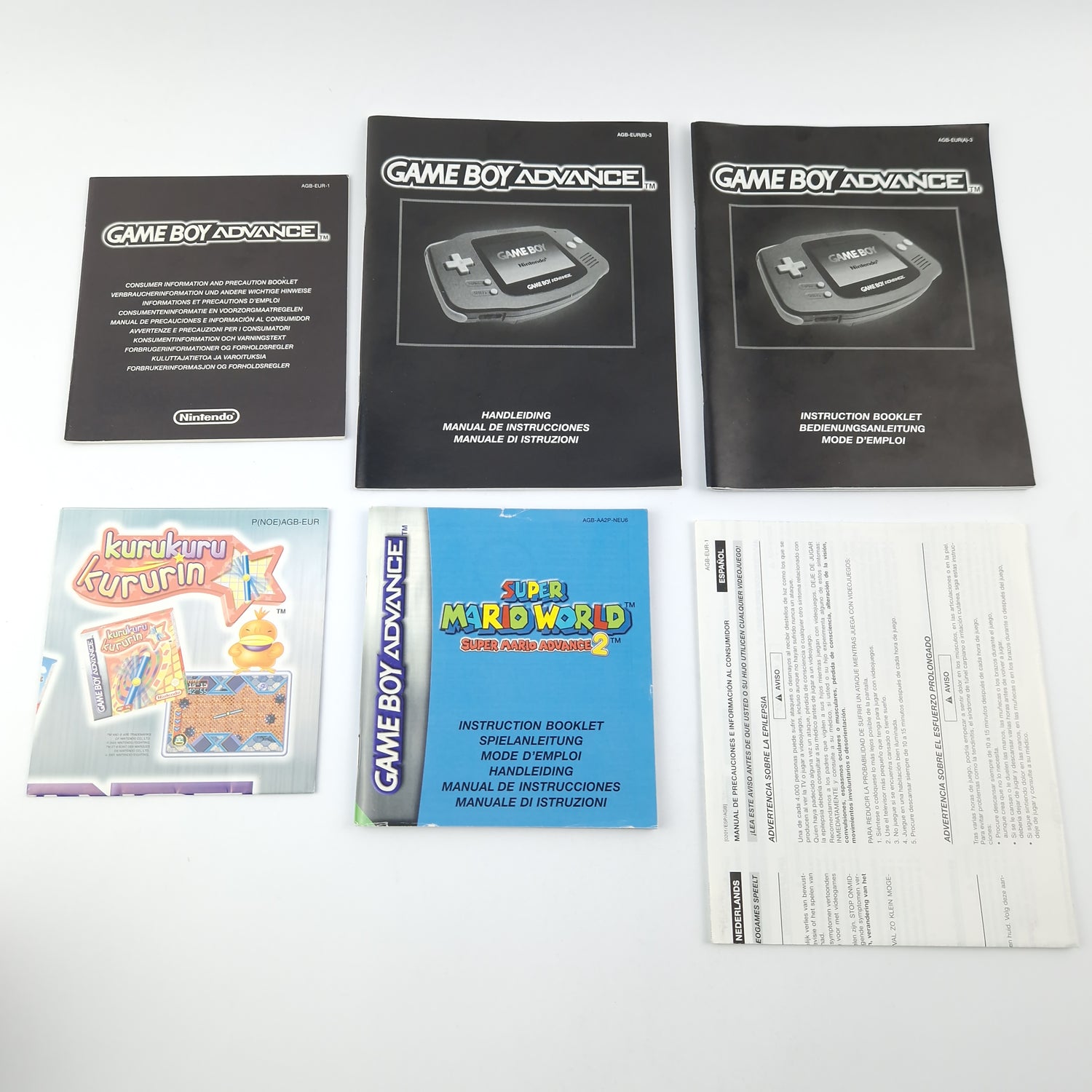 Nintendo Game Boy Advance + Super Mario World Bundle Pak OVP - PAL Console GBA