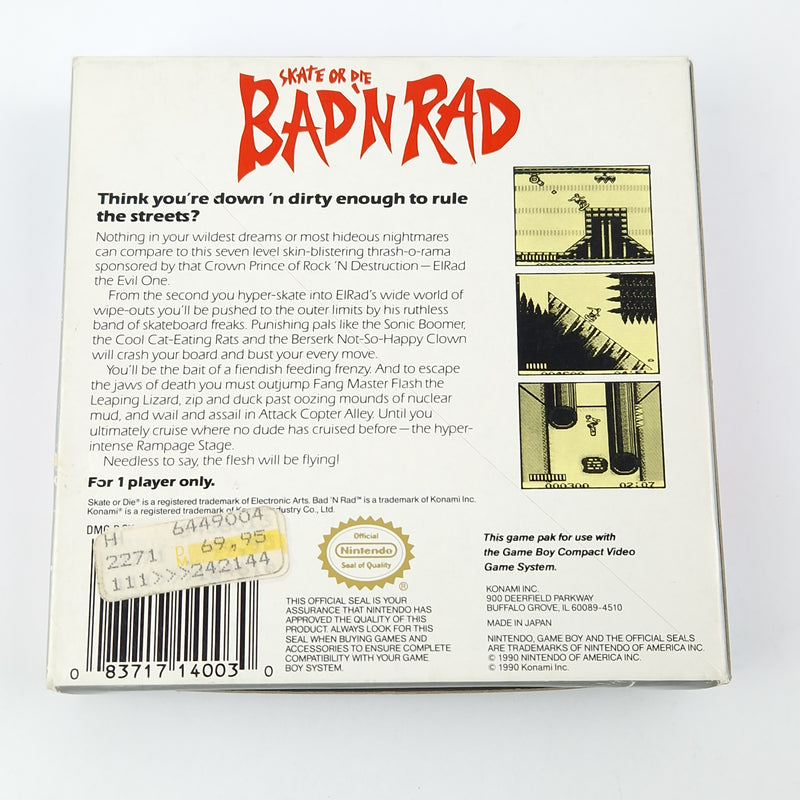 Nintendo Gameboy Spiel : Skate or Die Bad N Rad - GAME BOY Classic OVP NTSC USA