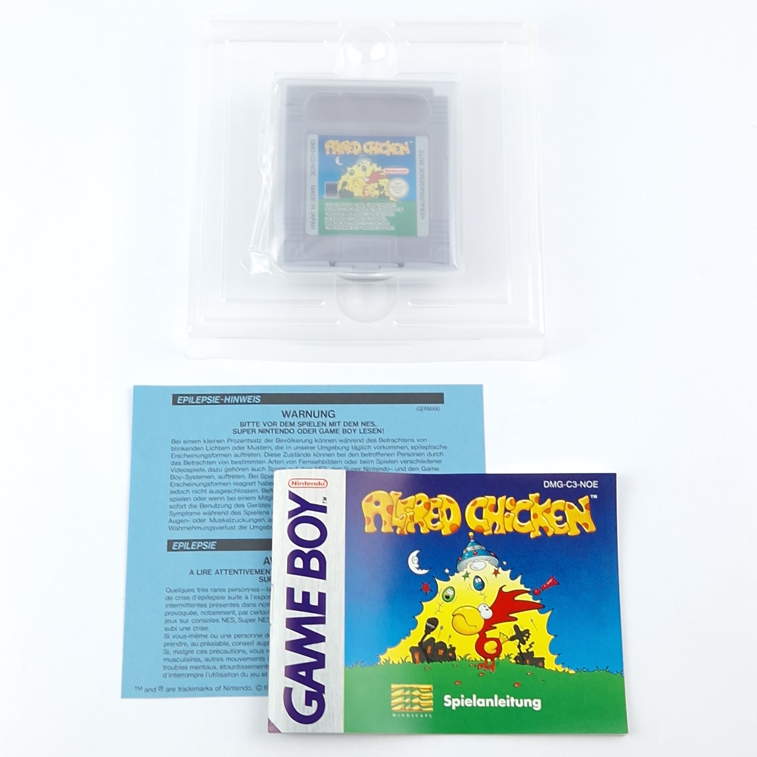 Nintendo Gameboy Game: Alfred Chicken - GAME BOY Classic / OVP PAL NOE