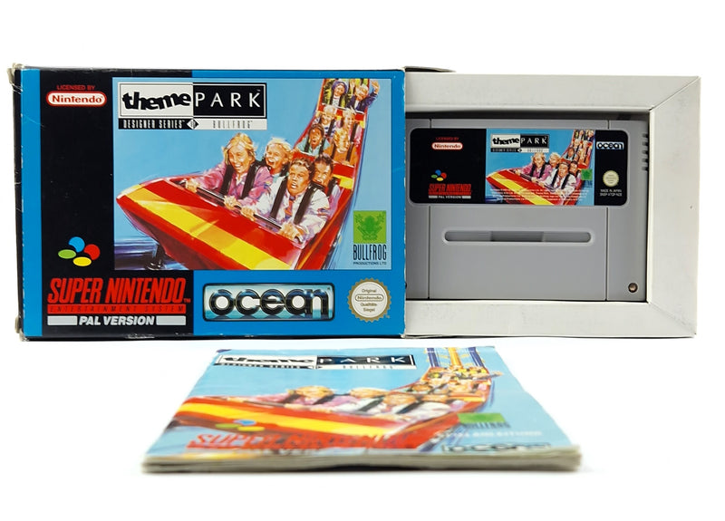 Super Nintendo Spiel : Theme Park - Modul Anleitung OVP - SNES PAL NOE