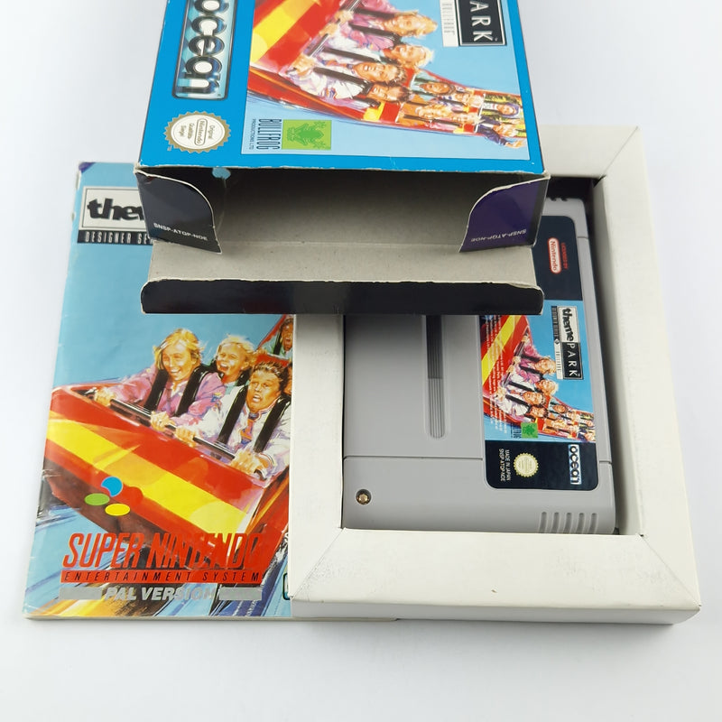 Super Nintendo Spiel : Theme Park - Modul Anleitung OVP - SNES PAL NOE