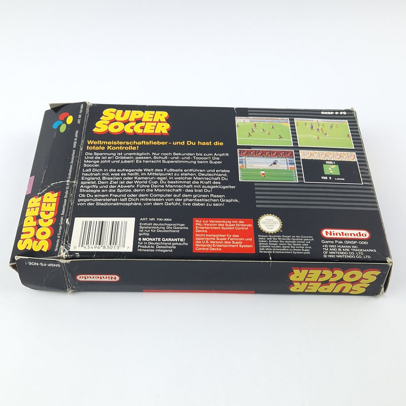 Super Nintendo Spiel : Super Soccer Fußball - Modul Anleitung OVP - SNES NOE-1