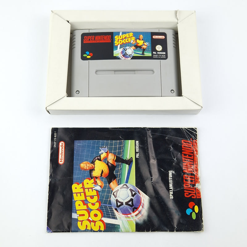 Super Nintendo Spiel : Super Soccer Fußball - Modul Anleitung OVP - SNES NOE-1