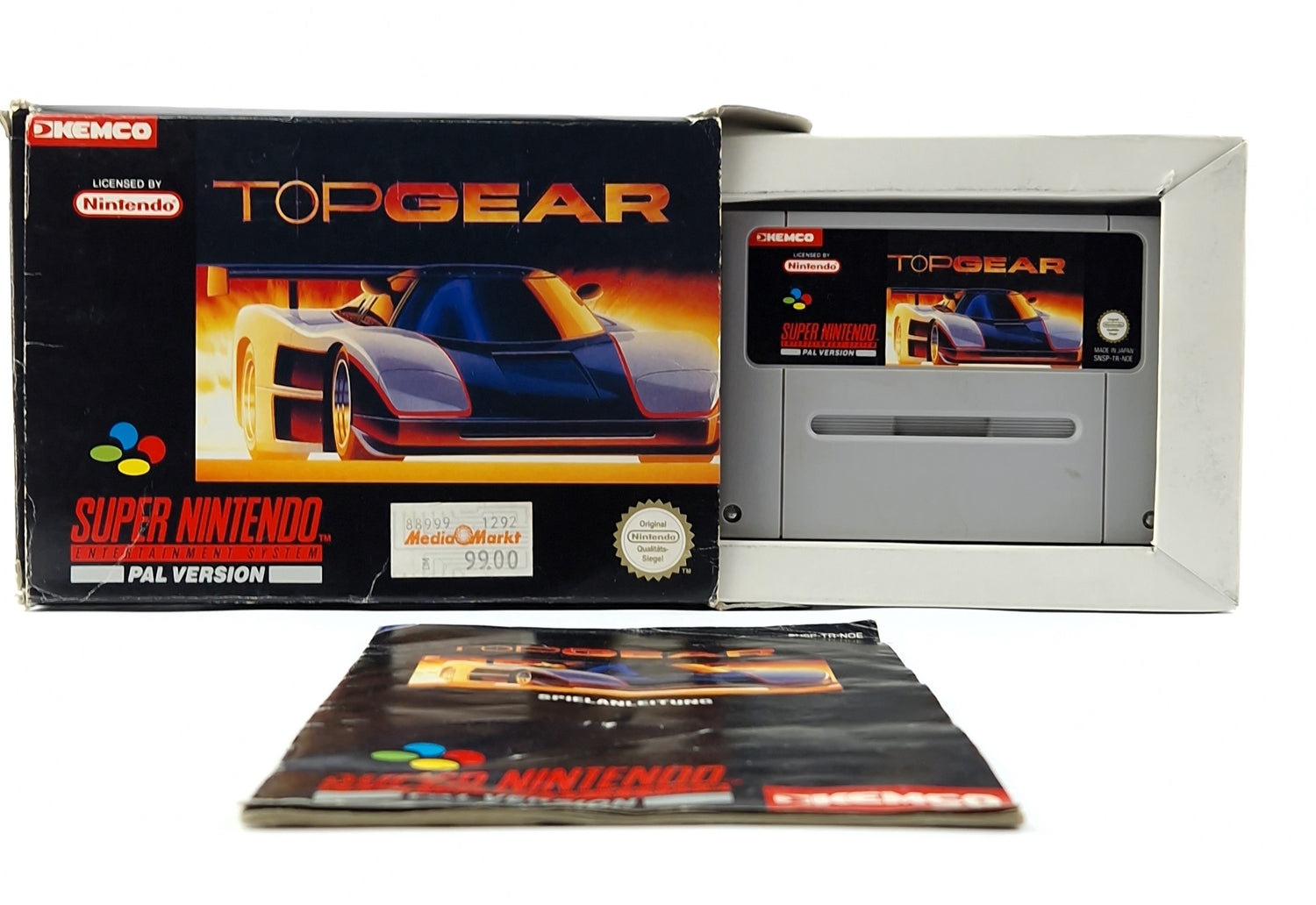 Super Nintendo Spiel : Top Gear - Modul Anleitung OVP - Autorennen SNES PAL NOE