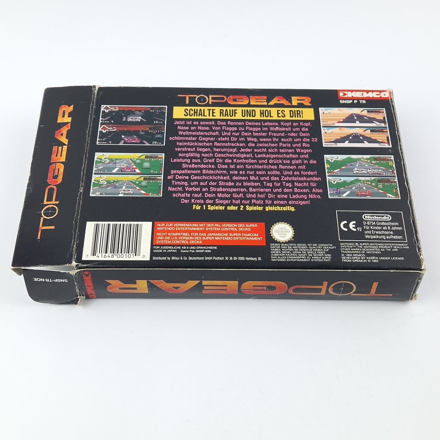 Super Nintendo Spiel : Top Gear - Modul Anleitung OVP - Autorennen SNES PAL NOE