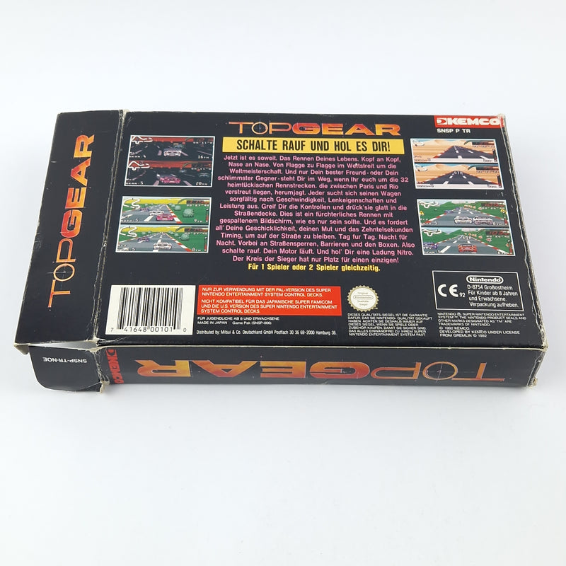 Super Nintendo Spiel : Top Gear - Modul Anleitung OVP - Autorennen SNES PAL NOE