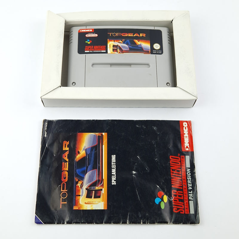 Super Nintendo Spiel : Top Gear - Modul Anleitung OVP - Autorennen SNES PAL NOE