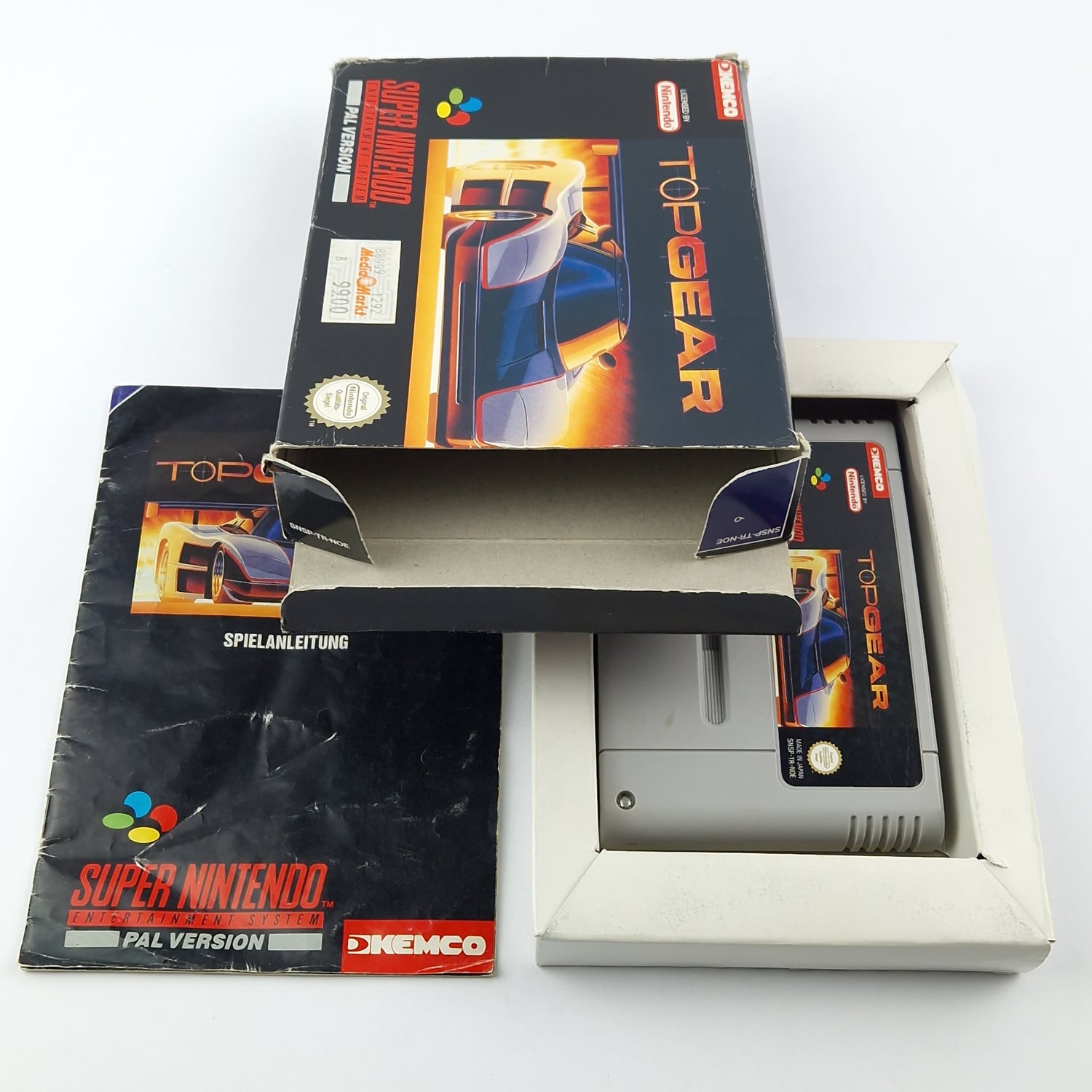 Super Nintendo Spiel : Top Gear - Modul Anleitung OVP - Autorennen SNES PAL NOE