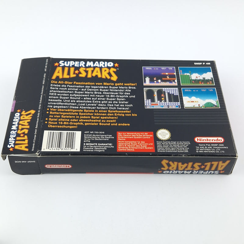 Super Nintendo Spiel : Super Mario Allstars - Modul Anleitung OVP - SNES PAL NOE