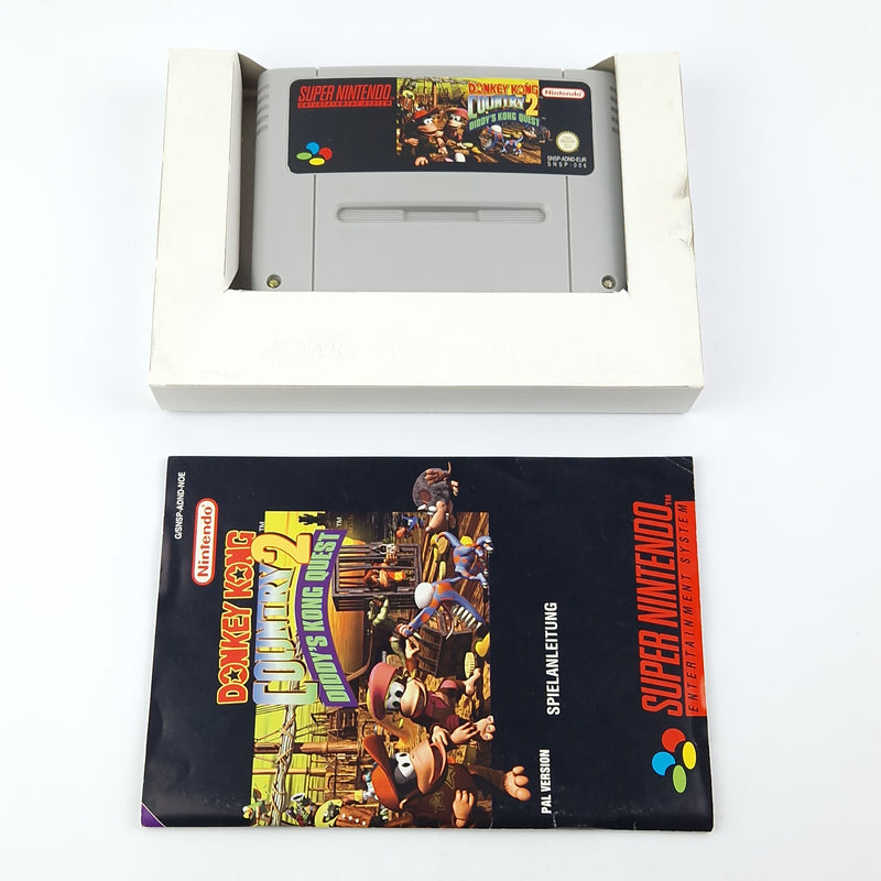 Super Nintendo Spiel : Donkey Kong Country 2 - Modul Anleitung OVP SNES PAL NOE