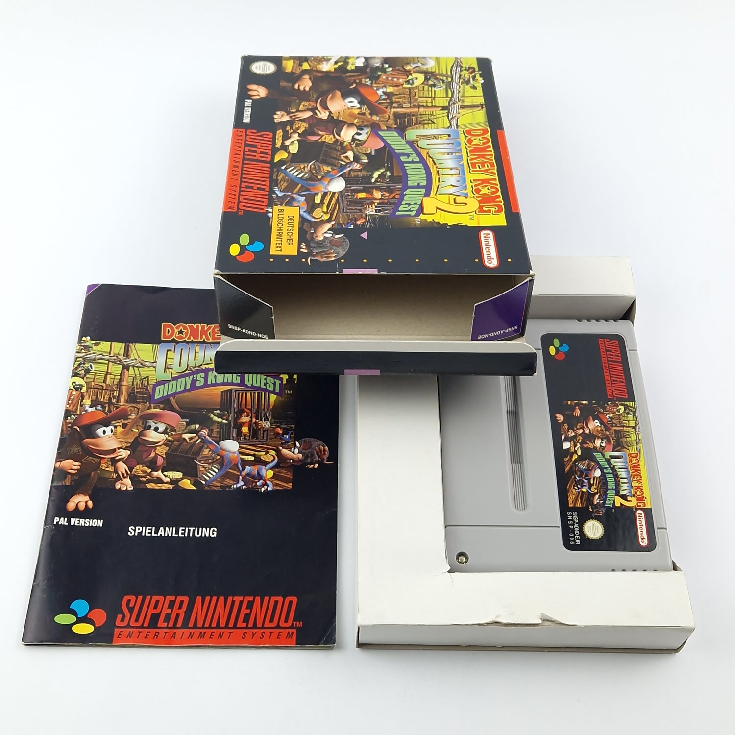 Super Nintendo Spiel : Donkey Kong Country 2 - Modul Anleitung OVP SNES PAL NOE