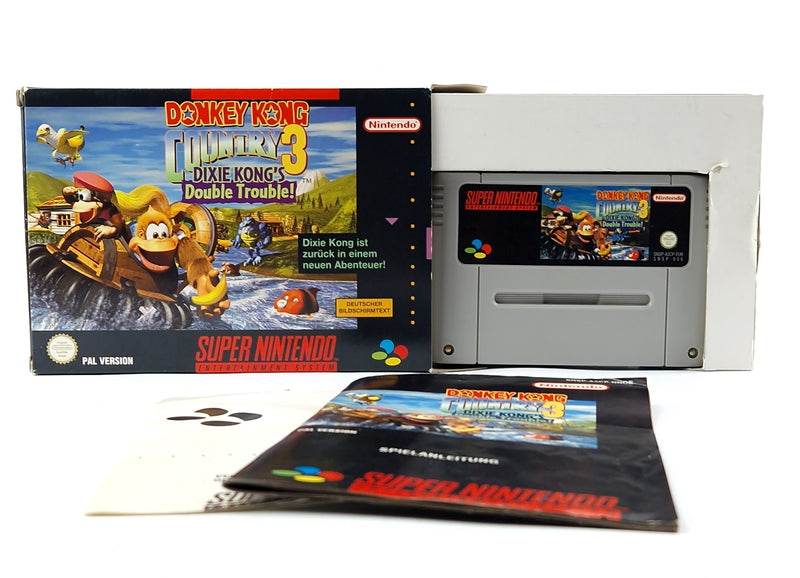 Super Nintendo Spiel : Donkey Kong Country 3 - Modul Anleitung OVP SNES PAL NOE