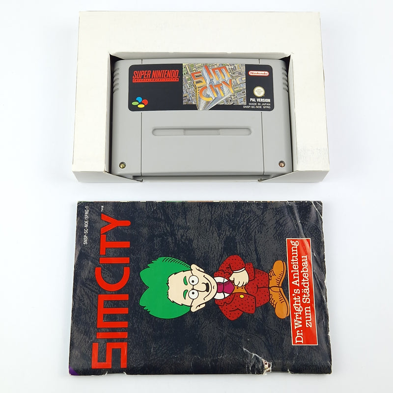 Super Nintendo Spiel : Sim City - Modul Anleitung OVP SNES PAL NOE