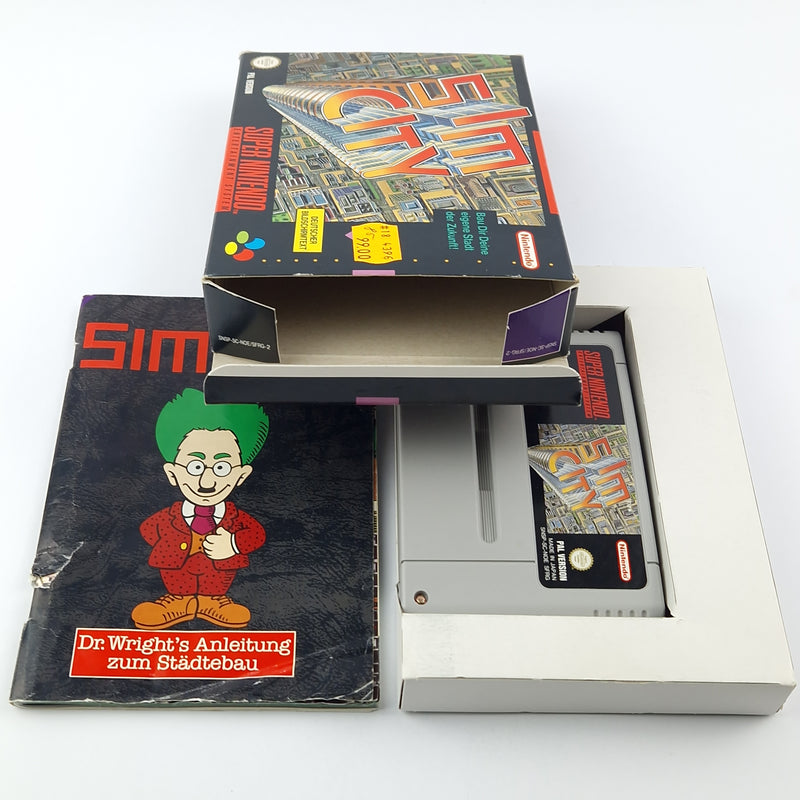 Super Nintendo Spiel : Sim City - Modul Anleitung OVP SNES PAL NOE