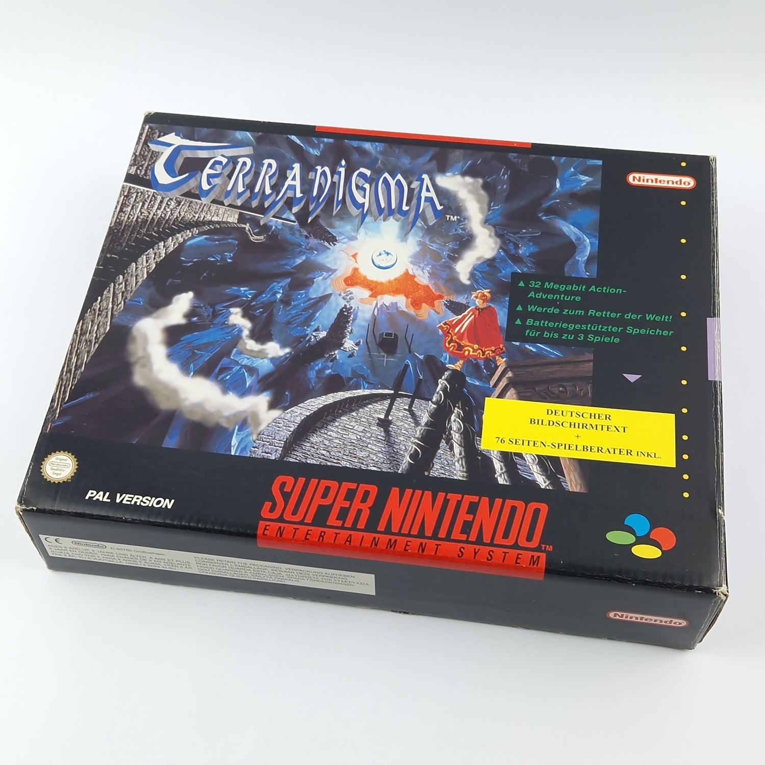 Super Nintendo Game: Terranigma - Module Instructions OVP cib Big Box SNES PAL NOE