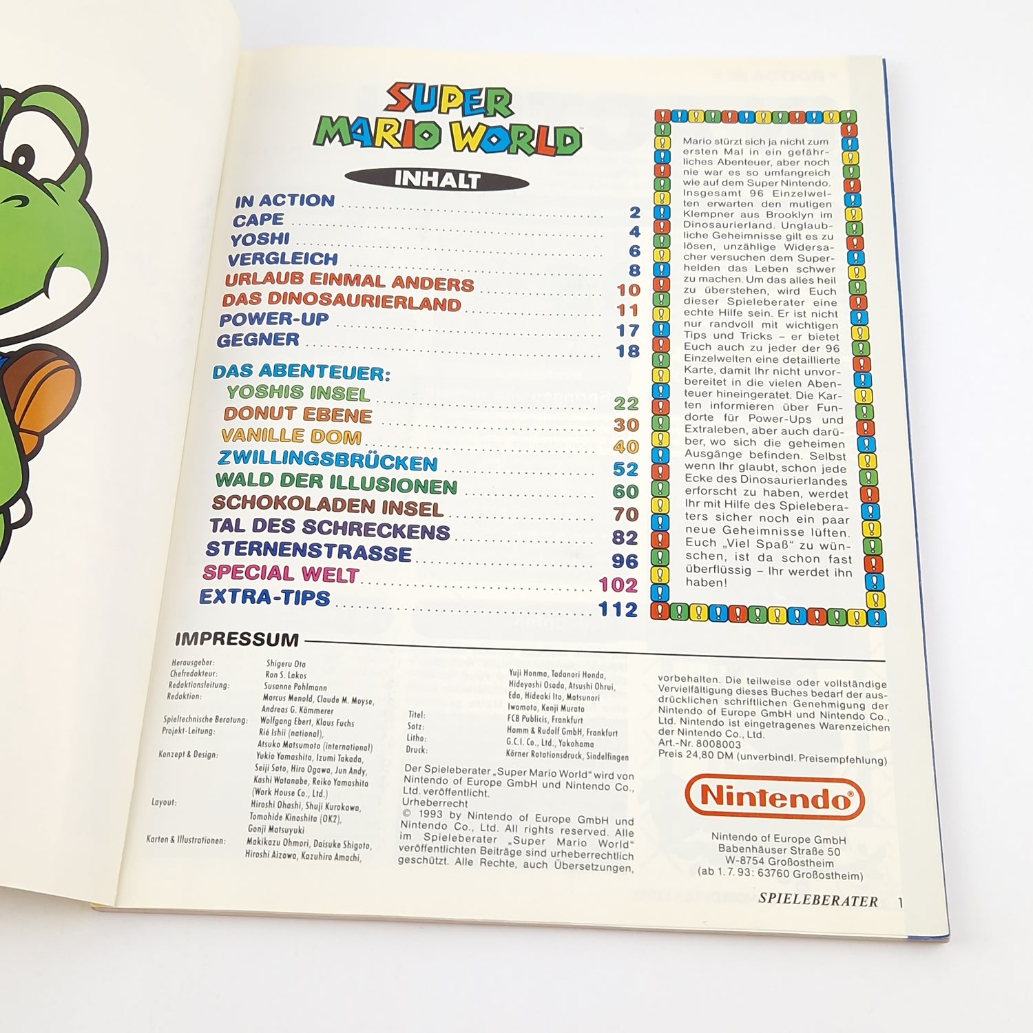Super Nintendo Spieleberater : Super Mario World - SNES Lösungsbuch Guide SMW