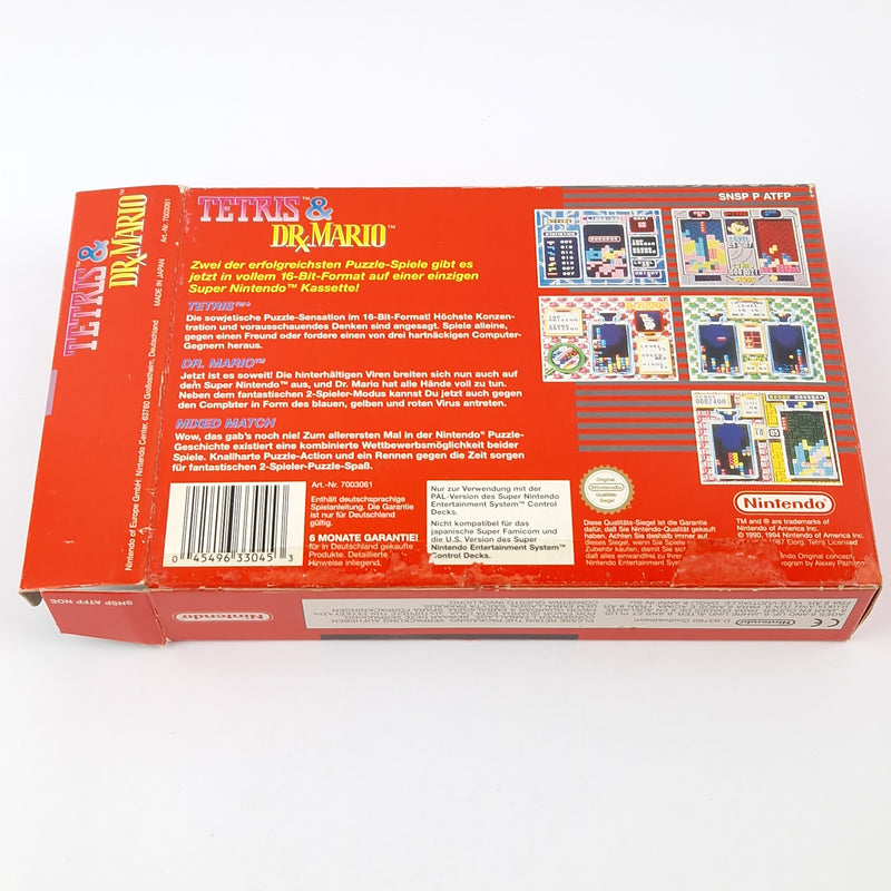 Super Nintendo Spiel : Tetris & Dr. Mario - Modul Anleitung OVP cib / SNES PAL