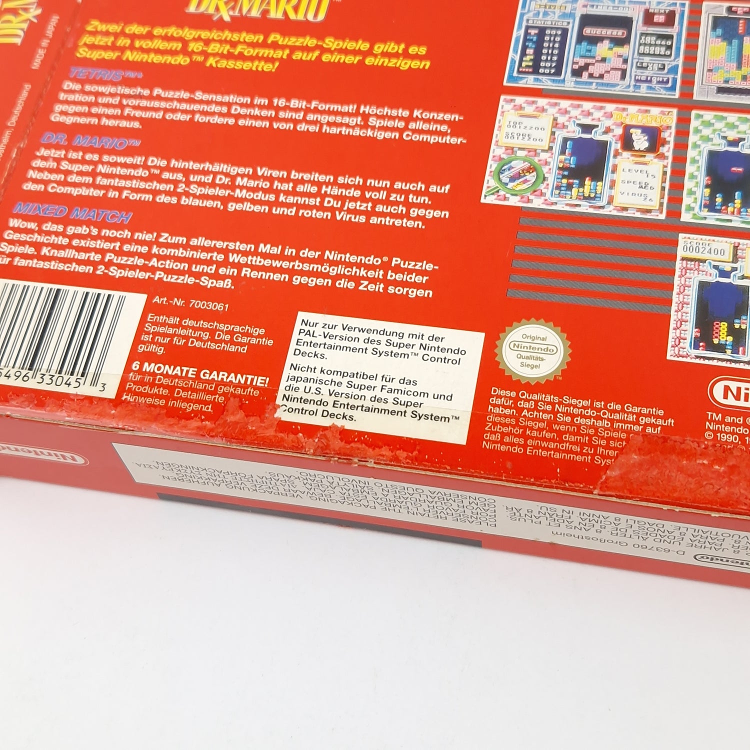 Super Nintendo Game: Tetris & Dr. Mario - Module Instructions OVP cib / SNES PAL